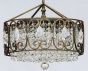 11025-6 Tuscan Style Iron Chandelier with Crystals