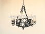 1398-6GLS Iron Chandelier