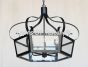Hanging Lantern, Wrought Iron Light Fixture, French Home Light, Italian Country Lantern, Hanging Lantern Light, Scroll Design Lantern Light, Short Lantern Light, Semi flush lantern light, Spanish Style Hanging Lantern, Outdoor Hanging Light, Outdoor Entry