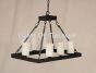 2801-8GL Wrought Iron Contemporary Linear Chandelier