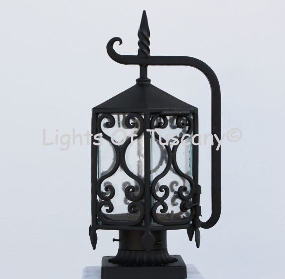 Outdoor Post Lighting-Hand Forged-Wrought Iron