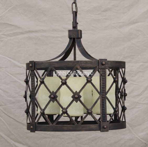 pendant-lighting-hanging-Hand-Forged Wrought Iron, gothic pendant light, drum light, round pendant light, modern drum light, contemporary