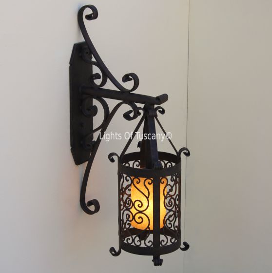 Vintage Style Spanish Style Hanging Wall Lantern
