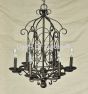 Country Italian-Gothic-Tuscan Chandelier-Hand Forged-Wrought Iron