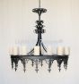 1627-16GLS Iron Chandelier