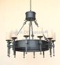 1937-12GLS Iron Chandelier