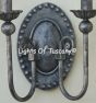 5701-2 Vintage Antique Style Wrought Iron Double Wall Sconce