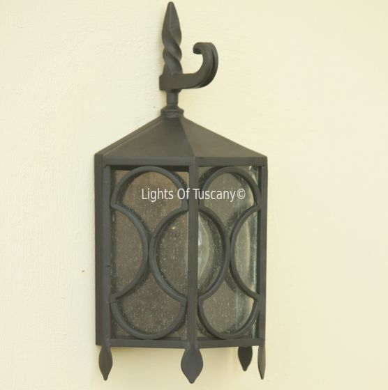 Contemporary Wrought Iron Wall Lantern 7466-1