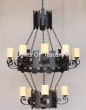 1724-15 Wrought Iron Castle Gothic Style Chandelier