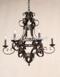 1740-6 Wrought Iron Country Italian Style Chandelier