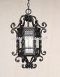 2098-1 Wrought Iron Spanish Style Hanging Lantern