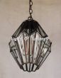 6341-1 Contemporary Mission Style Metal Hanging Pendant Lantern