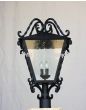 7249-3P Tuscan Style Wrought Iron Post Light