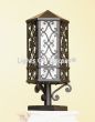 7372-1P Spanish Revival Wrought Iron Post Column Lantern Light
