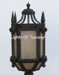 Hand Forged Wrought Iron Gothic Style Outdoor Lantern Post