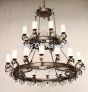1437-24 Wrought Iron Italian Style Chandalier
