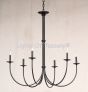 1453-6 Wrought Iron Contemporary Style Chandelier