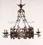 1738-6 Wrought Iron Antique Style Chandelier 