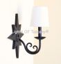 5012-1SDH Rustic Moorish Iron Wall Sconce with Shade