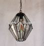 6340-1 Contemporary Mission Style Brass Hanging Pendant Lantern