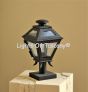 7122-1 Colonial Style Wrought Iron Outdoor Post Lantern Light
