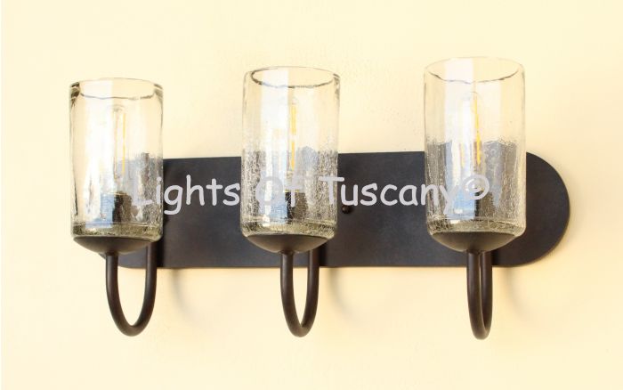 5552-3CRK Rustic Contemporary Bathroom Vanity Light
