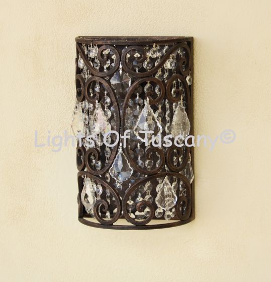 51035-1 Spanish Style Crystal Wall Light