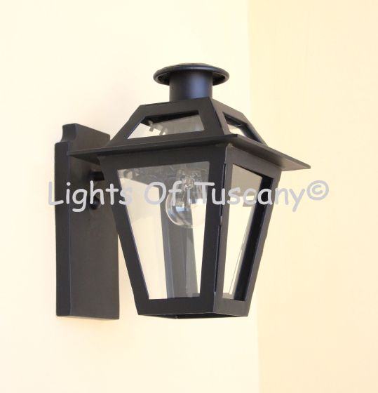 6928-1 Contemporary Iron Outdoor Wall Light Lantern